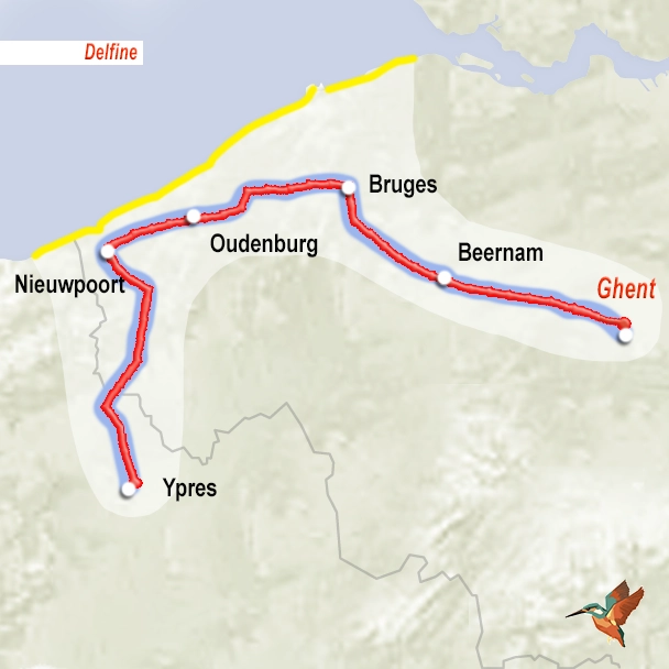 Delfine: A Bespoke Cruise Through Flanders’ Hidden Treasures Itinerary Map