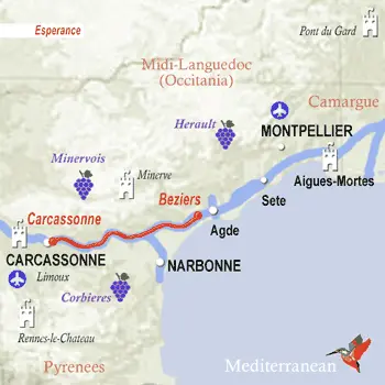 Espérance: A Sunlit Cruise Through Languedoc’s Wine and Heritage Lands Itinerary Map