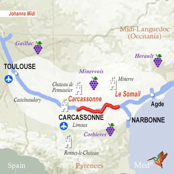 Johanna Midi: An Intimate Cruise Through the Canal du Midi’s Timeless Beauty Itinerary Map