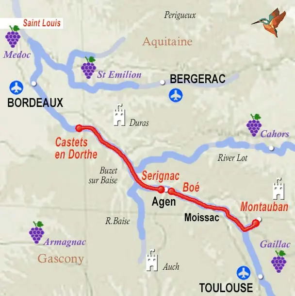 Saint Louis: A Luxurious Cruise Through Southwest France’s Culinary Heartland Itinerary Map