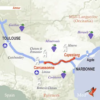 Amour: An Intimate Voyage of Romance and Luxury on the Canal du Midi Itinerary Map