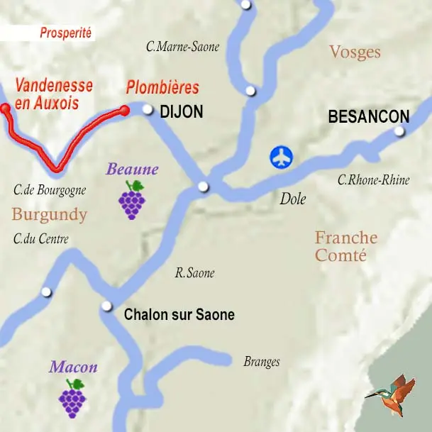 Prospérité: A Sophisticated Journey of Grandeur and Gastronomy in Burgundy Itinerary Map