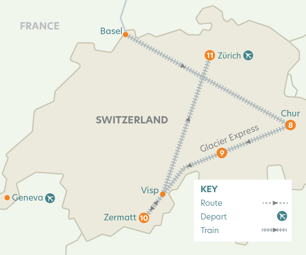 Rhine Cruise to Switzerland with Glacier Express Extension