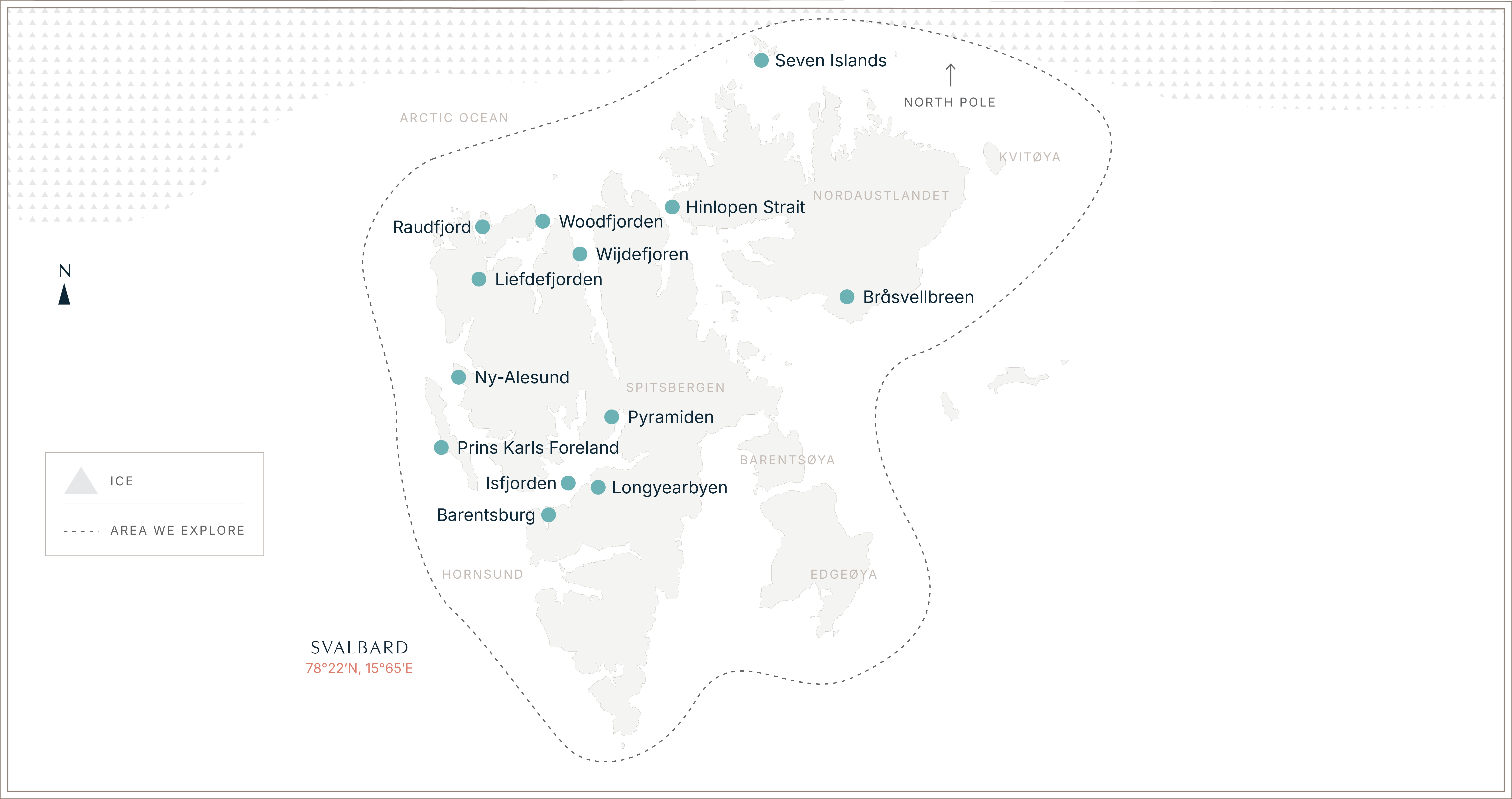 Svalbard Circumnavigation Micro Cruise Itinerary Map